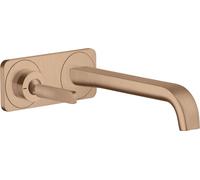 hansgrohe AXOR Citterio E Mitigeur monocommande de lavabo encastré avec plaque pour montage mural, 36114310, Couleur: Or rouge brossé