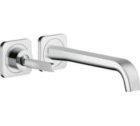 hansgrohe AXOR Citterio E Mitigeur monocommande de lavabo encastré avec rosaces pour montage mural, 36106000, Couleur: chrome
