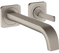 Hansgrohe Axor Citterio E Mitigeur monocommande de lavabo encastré avec rosaces pour montage mural, Coloris: Acier inoxydable Optic - 36106800