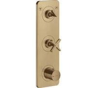 hansgrohe AXOR Citterio E module thermostat encastré 38 x 12 pour 2 consommateurs, 36703140, Couleur: Bronze brossé