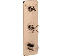 hansgrohe AXOR Citterio E module thermostat encastré 38 x 12 pour 2 consommateurs, 36703300, Couleur: Rouge poli or