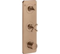 hansgrohe AXOR Citterio E module thermostat encastré 38 x 12 pour 2 consommateurs, 36703310, Couleur: Or rouge brossé