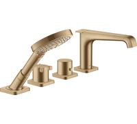 hansgrohe AXOR Citterio E Raccord d'arête de carrelage 4 trous avec thermostat, 36410140, Couleur: Bronze brossé