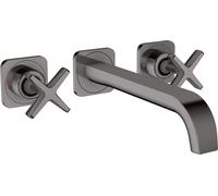 Hansgrohe Axor Citterio E Mélangeur lavabo encastré 3 trous avec rosaces pour montage mural, Coloris: Chrome noir poli - 36107330