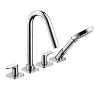 hansgrohe Axor Citterio M set de finition 34454000 raccord de bord de carrelage 4 trous, saillie 190 mm, rosaces, chromé