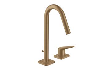 hansgrohe AXOR Citterio Mélangeur lavabo 2 trous AXOR M 160 avec vidage automatique, 34132140, Couleur: Bronze brossé