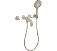 hansgrohe AXOR Citterio mitigeur bain 3 trous avec béqu'illes, 39448820, Couleur: Nickel brossé