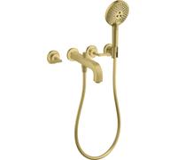 hansgrohe AXOR Citterio mitigeur bain 3 trous avec béqu'illes, 39448950, Couleur: laiton brossé