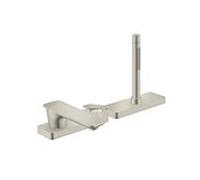 hansgrohe Axor Citterio Mitigeur de baignoire 3 trous sur rebord 49431800 avec sBox - Coupe cubique, aspect inox