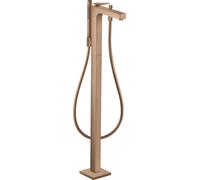 hansgrohe AXOR Citterio Mitigeur de bain, finition losange, à poser au sol, accessoires inclus, saillie 200mm, 39471310, Couleur: Or rouge brossé