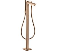hansgrohe AXOR Citterio Mitigeur de bain, finition losange, à poser au sol, accessoires inclus, saillie 200mm, 39471300, Couleur: Rouge poli or