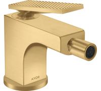 hansgrohe AXOR Citterio Mitigeur de bidet, finition losange, garniture de vidage à tirette, saillie 112mm, 39201250, Couleur: Optique or brossé