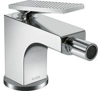 hansgrohe AXOR Citterio Mitigeur de bidet, finition losange, garniture de vidage à tirette, saillie 112mm, 39201000, Couleur: chrome
