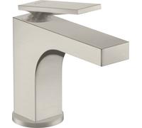 hansgrohe AXOR Citterio Mitigeur de lavabo, ComfortZone90, bonde à tirette, saillie 112mm, 39022800, Couleur: Acier inoxydable Optic
