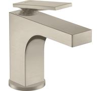 hansgrohe AXOR Citterio Mitigeur de lavabo, ComfortZone90, bonde à tirette, saillie 112mm, 39022820, Couleur: Nickel brossé
