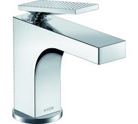 hansgrohe AXOR Citterio Mitigeur de lavabo, ComfortZone90, finition losange, bonde à tirette, saillie 112mm, 39001000, Couleur: chrome