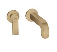 hansgrohe AXOR Citterio Mitigeur de lavabo, encastré, saillie 220mm, garniture découlement non verrouillable, 39121140, Couleur: Bronze brossé