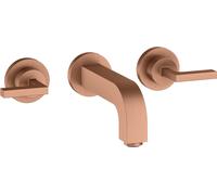 Hansgrohe hansgrohe Axor Citterio Set de montage complet mitigeur lavabo encastré 3 trous, levier, brossé or rouge Quantité:1