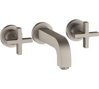Hansgrohe hansgrohe Kit de montage Axor Citterio Robinet lavabo encastré 3 trous, crosse croix, aspect acier inoxydable Quantité:1