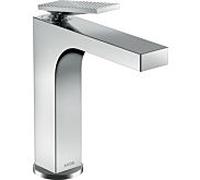 hansgrohe AXOR Citterio Mitigeur monocommandÃ© pour lavabo, garniture dÃ©coulement Ã tirette, finition losange, saillie 143mm, ComfortZone160, 39071, Coloris: chrome - 39071000