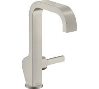 hansgrohe AXOR Citterio mitigeur monocommande de lavabo 190, sans garniture de vidage, saillie 171mm, 39037800, Couleur: Acier inoxydable Optic