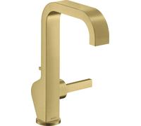 hansgrohe AXOR Citterio mitigeur monocommande de lavabo 190, vidage escamotable, projection 160mm, 39034950, Couleur: laiton brossé