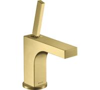 hansgrohe AXOR Citterio Mitigeur monocommande de lavabo 90, vidage escamotable, pour lave-mains, 39035950, Couleur: laiton brossé