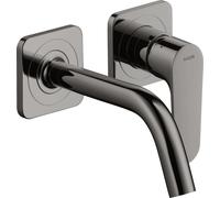 hansgrohe AXOR Citterio Mitigeur monocommande de lavabo encastré avec rosaces et bec court Montage mural, 34113330, Couleur: Chrome noir poli