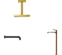 hansgrohe AXOR Citterio Mitigeur monocommande de lavabo pour lavabo sans garniture de vidage, 34127300, Couleur: Rouge poli or