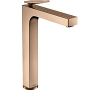 hansgrohe AXOR Citterio Mitigeur monocommandé pour lavabo, garniture découlement non verrouillable, finition losange, saillie 200mm, ComfortZone280, 39151300, Couleur: Rouge poli or