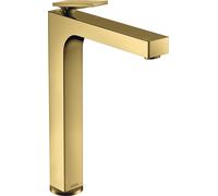 hansgrohe AXOR Citterio Mitigeur monocommandé pour lavabo, garniture découlement non verrouillable, finition losange, saillie 200mm, ComfortZone280, 39151990, Couleur: Optique en or poli