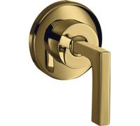 hansgrohe AXOR Citterio robinet d'arrêt encastré avec poignée à levier DN15 / DN20, 39960990, Couleur: Optique en or poli
