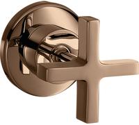 hansgrohe AXOR Citterio robinet d'arrêt encastré avec poignées transversales, 39965300, Couleur: Rouge poli or