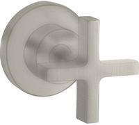 hansgrohe AXOR Citterio robinet d'arrêt encastré avec poignées transversales, 39965800, Couleur: Acier inoxydable Optic