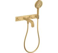 hansgrohe AXOR Citterio mitigeur bain 3 trous avec béqu'illes, 39442250, Couleur: Optique or brossé