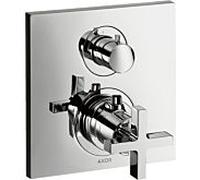 Hansgrohe Axor Citterio thermostat encastrÃ© avec vanne d'arrÃªt/changeur, poignÃ©es transversales, 2 consommateurs, Coloris: chrome - 39725000
