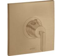 hansgrohe AXOR Citterio Thermostat 59 l/min Thermostat encastré à haut débit, poignée à levier, 39711140, Couleur: Bronze brossé