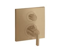 hansgrohe AXOR Citterio thermostat encastré avec robinet d'arrêt, béqu'illes, 1 consommateur, 39700140, Couleur: Bronze brossé