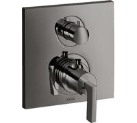 hansgrohe AXOR Citterio thermostat encastré avec robinet d'arrêt, béqu'illes, 1 consommateur, 39700330, Couleur: Chrome noir poli