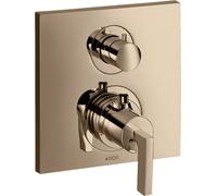 hansgrohe AXOR Citterio thermostat encastré avec vanne d'arrêt/changeur, béqu'illes, 2 consommateurs, 39720300, Couleur: Rouge poli or