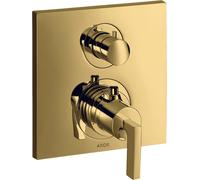 hansgrohe AXOR Citterio thermostat encastré avec vanne d'arrêt/changeur, béqu'illes, 2 consommateurs, 39720990, Couleur: Optique en or poli