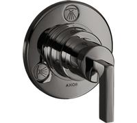 hansgrohe AXOR Citterio Trio / Quattro Robinet d'arrêt et inverseur encastré avec béqu'illes, 39920330, Couleur: Chrome noir poli