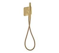 hansgrohe raccord de tuyau et support de douche Axor 49626250 120/120 softsquare, avec douchette 2jet, Brushed Gold Optic