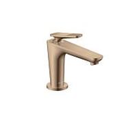 hansgrohe Axor CitterioC CoolStart mitigeur lavabo 49021300 avec garniture de vidage , Coupe cubique, Or Red poli