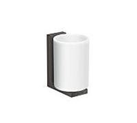 Hansgrohe Gobelet porte-brosses à dents Axor 42604340, verre, montage mural, chrome noir brossé