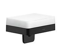 hansgrohe Axor distributeur de lotion 42819670 avec étagère, verre, noir mat