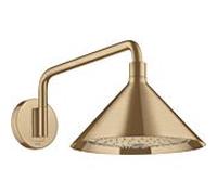 hansgrohe Douche de tête Axor 26021140 avec bras de douche, montage mural, bronze brossé