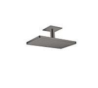 hansgrohe AXOR ShowerSolutions pomme de douche suspendue 460/300 1 jet, raccordement au plafond, 35277340, Couleur: Chrome noir brossé