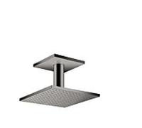 Hansgrohe AXOR Pomme de douche ShowerSolutions 250 x 250 mm 2 jets Raccord plafond Chrome noir poli