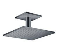 hansgrohe Axor douche de tête 35320340 avec raccordement au plafond, chrome noir brossé